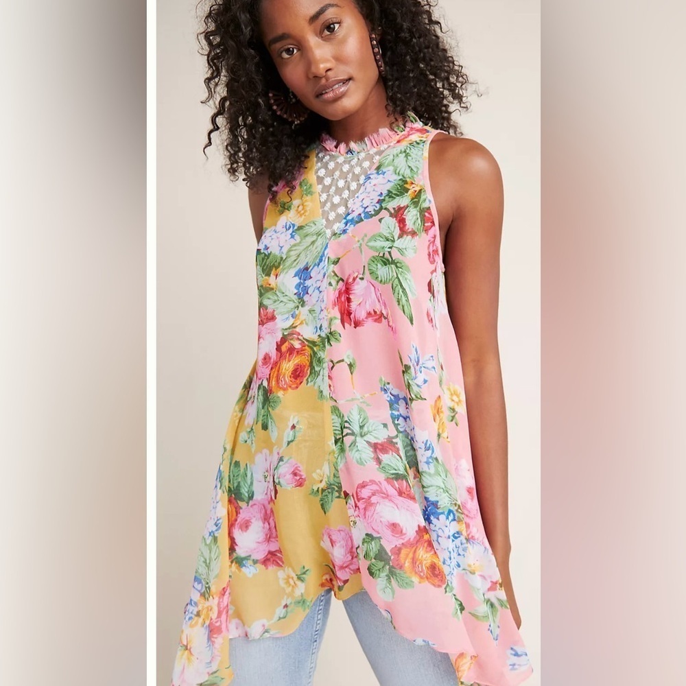 Anthropologie Nikasha Morevia floral top size small